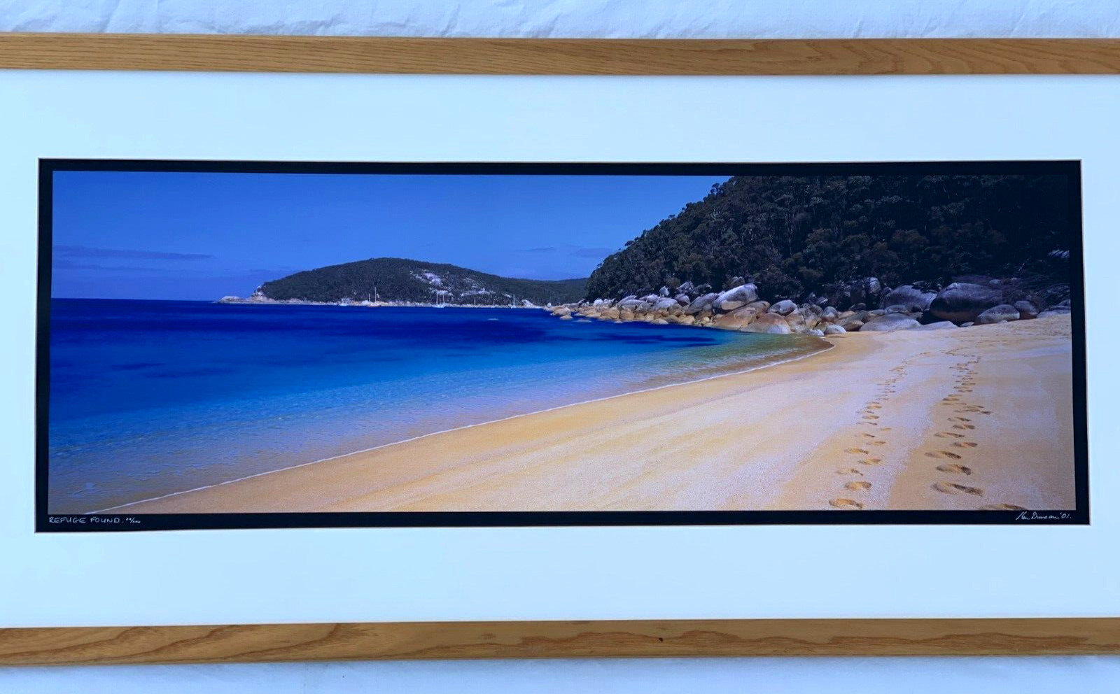 LARGE KEN DUNCAN SIGNED PANORAMIC PHOTOGRAPH REFUGE FOUND SEASCAPE AUSTRALIA COA