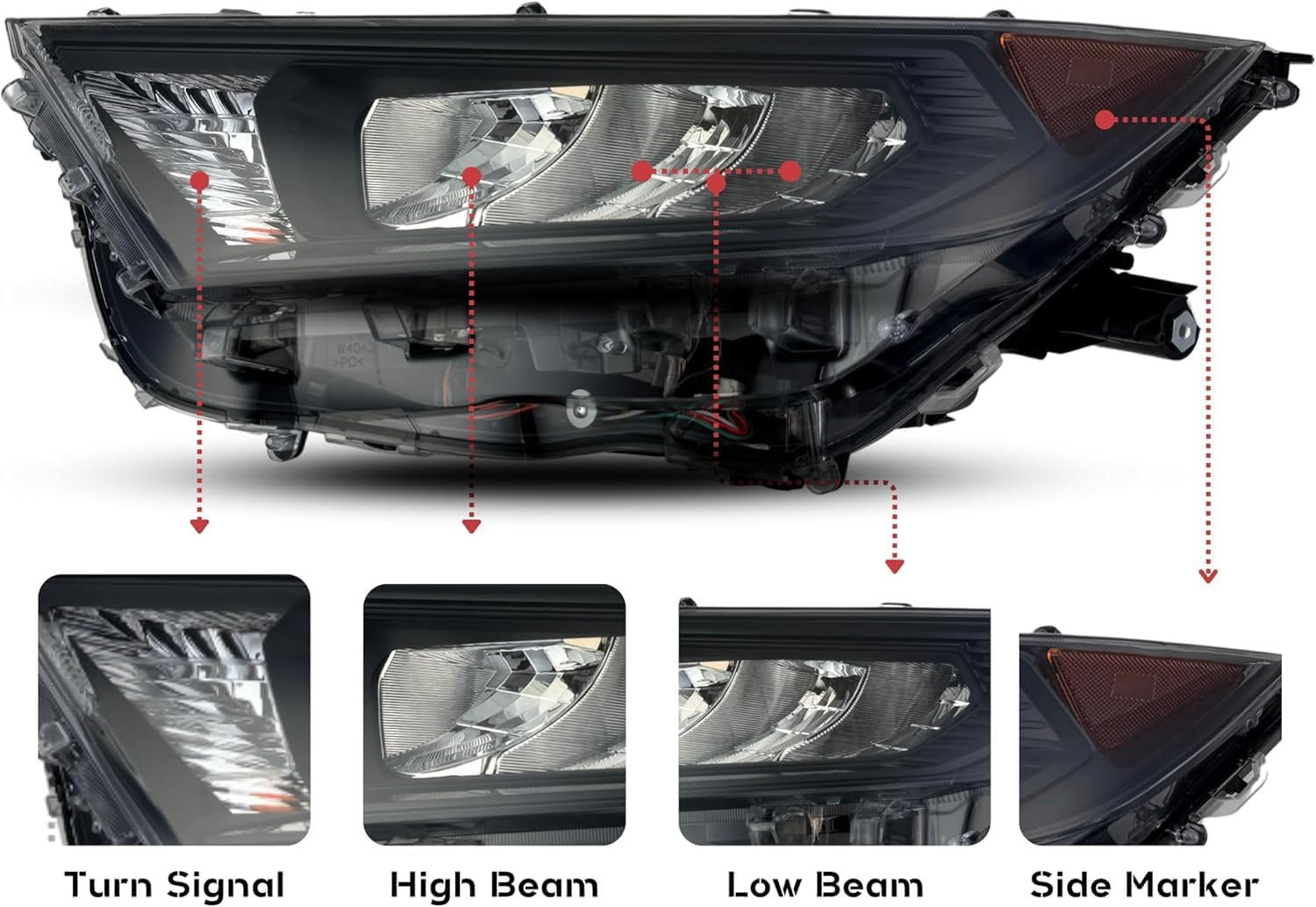 Replacement for Toyota RAV4 2019 2020 2021 LE Model North America Built W/Led Bu