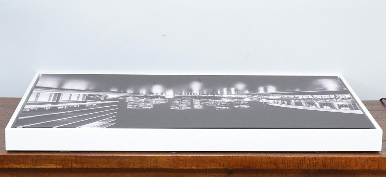 Downtown Los Angeles Water & Power Building – Black & White 20×30 Framed Canvas