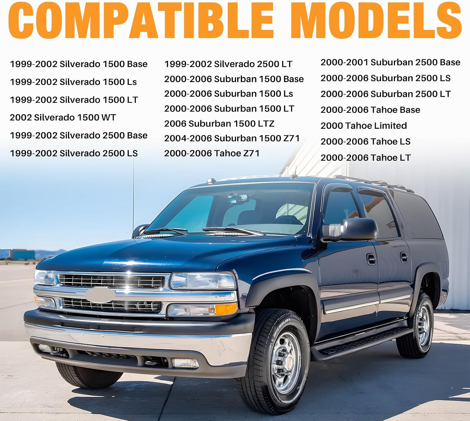 Front Grille Shell and Insert Compatible with Chevrolet Chevy Silverado 1500 250