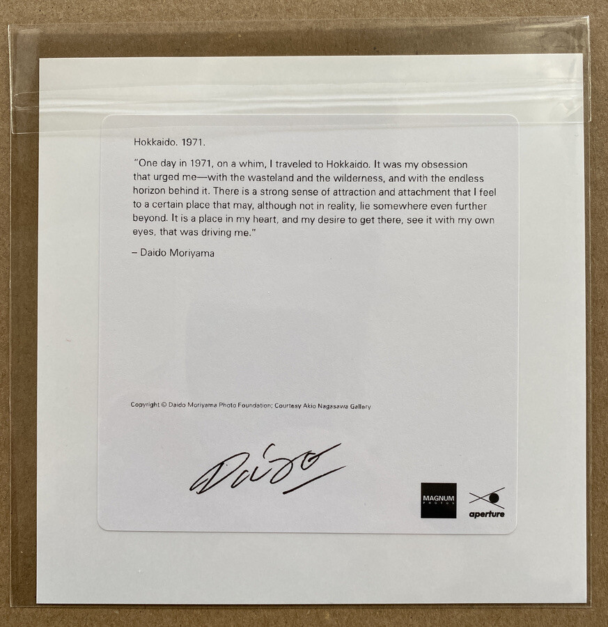 DAIDO MORIYAMA signed limited ed 2021 photograph 6×6 Magnum Square Aperture
