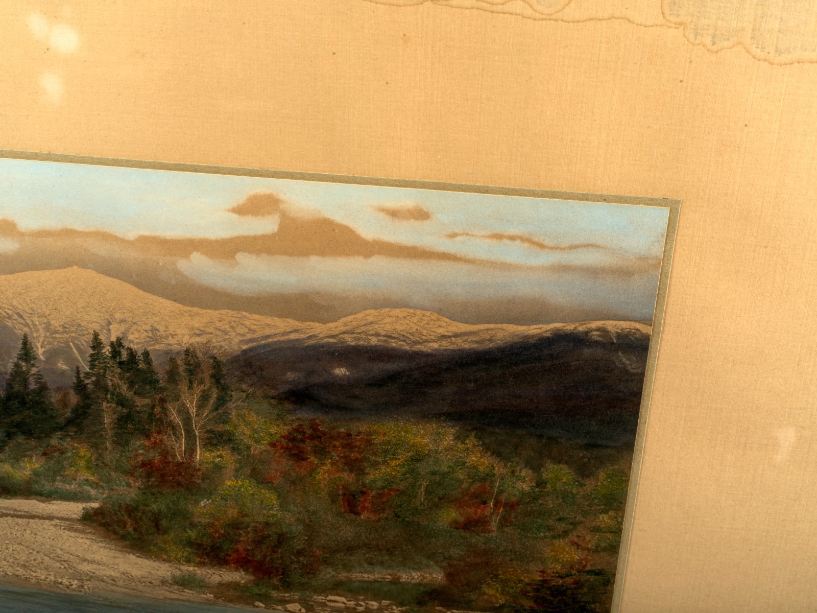 Charles Sawyer (1868-1954) Mt Washington/Ammonoosuc River, Hand Colored Photo