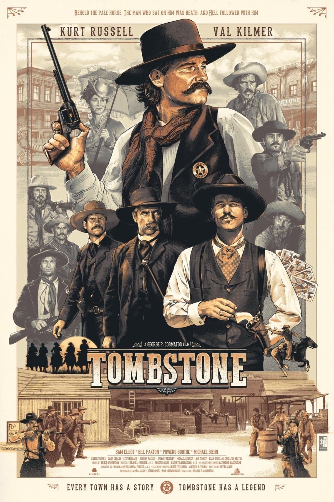 TOMBSTONE VAL KILMER KURT RUSSELL 8.5×11 MOVIE PHOTO POSTER WESTERN FILM PRINT