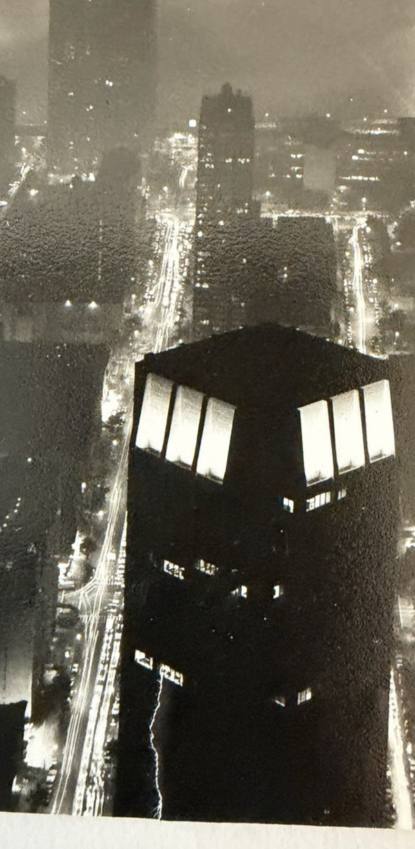 George Forss B&W Photograph New York City Modern East River Fireworks Original