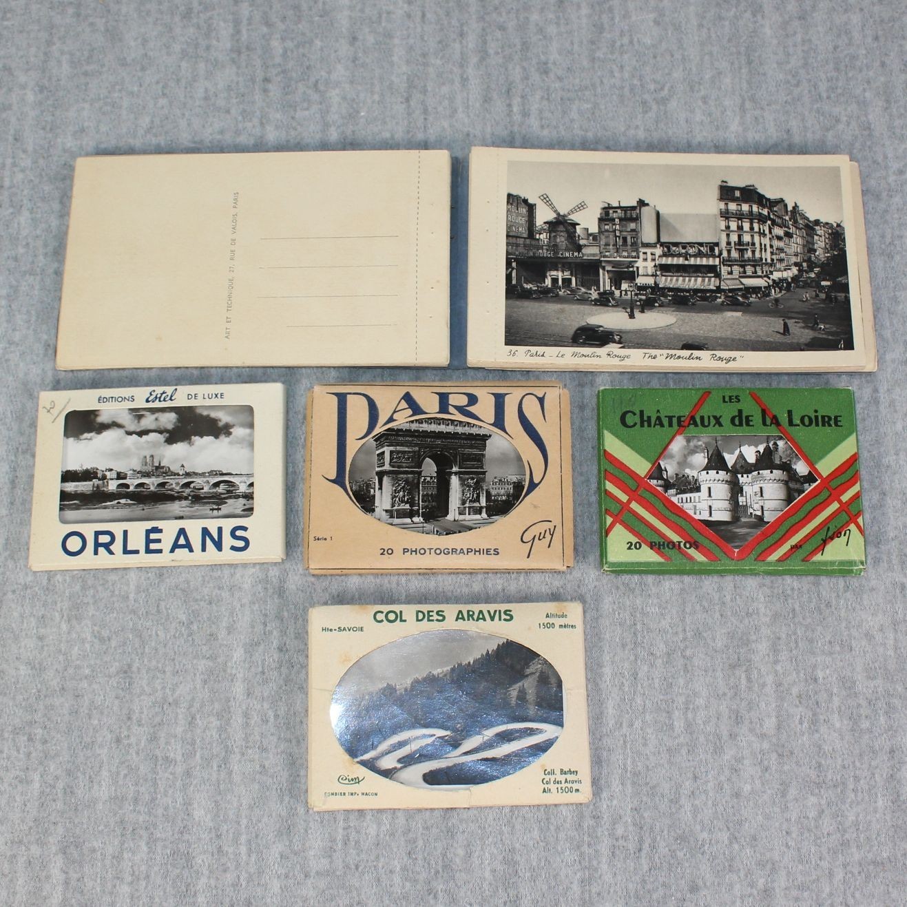 PARIS VINTAGE PHOTOGRAPHS Souvenir Photo Booklet Travel Postcard 1950s Mixed Lot