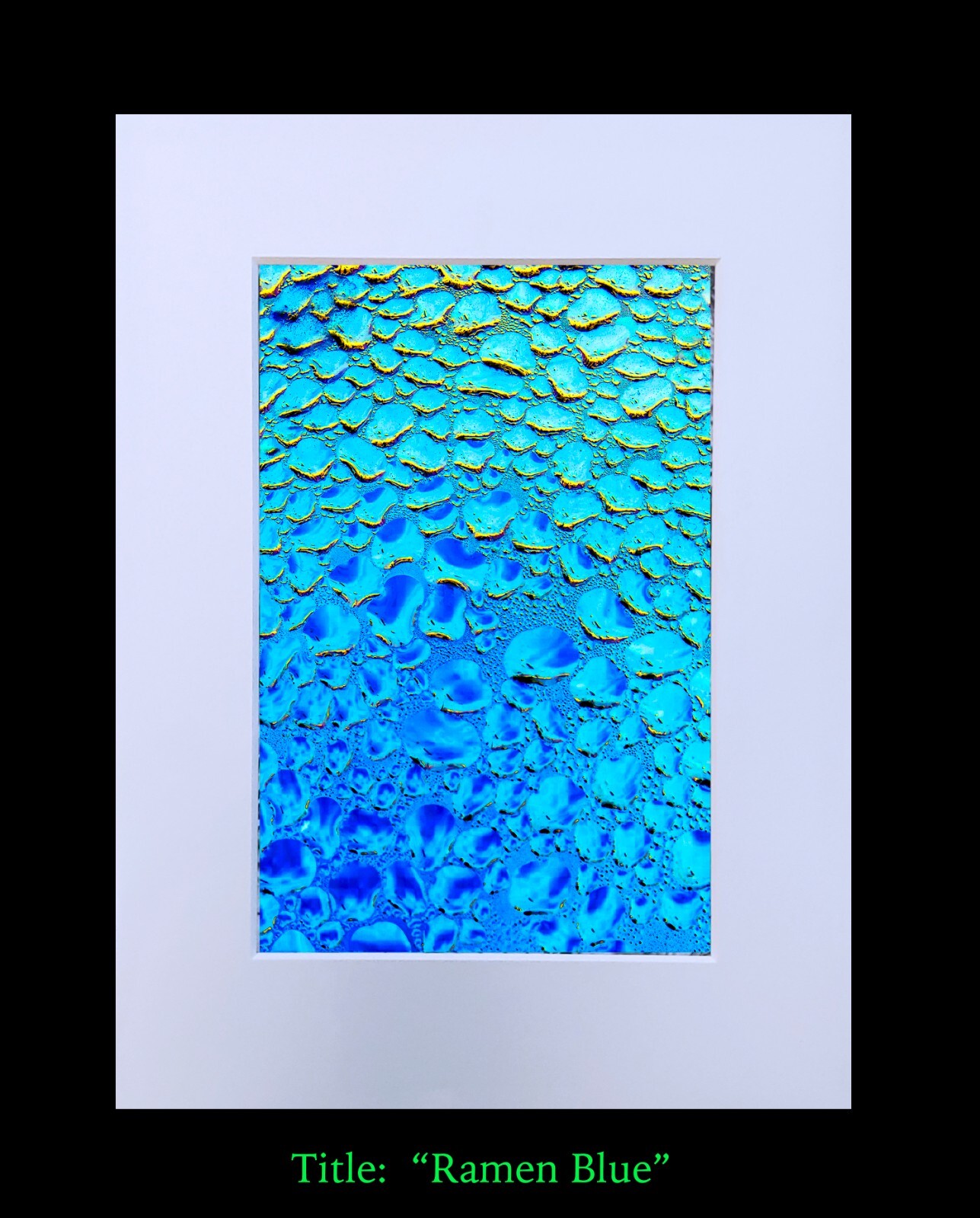 matted photograph, 5″x7″ print, mounted 3/16″ foam with 8″x10″ single white mat