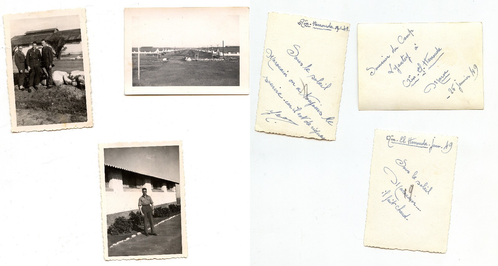 J.homme Militaire Maroc Aïm El Hanouda Lot 24 Old Photos, 1940/50, Original Print