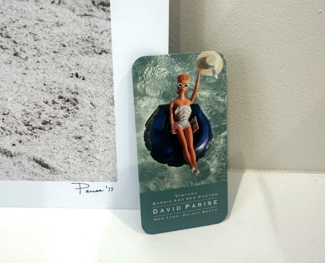 Signed David Parise Photograph Vintage Barbie Surfing at the Beach 13×19” 2017