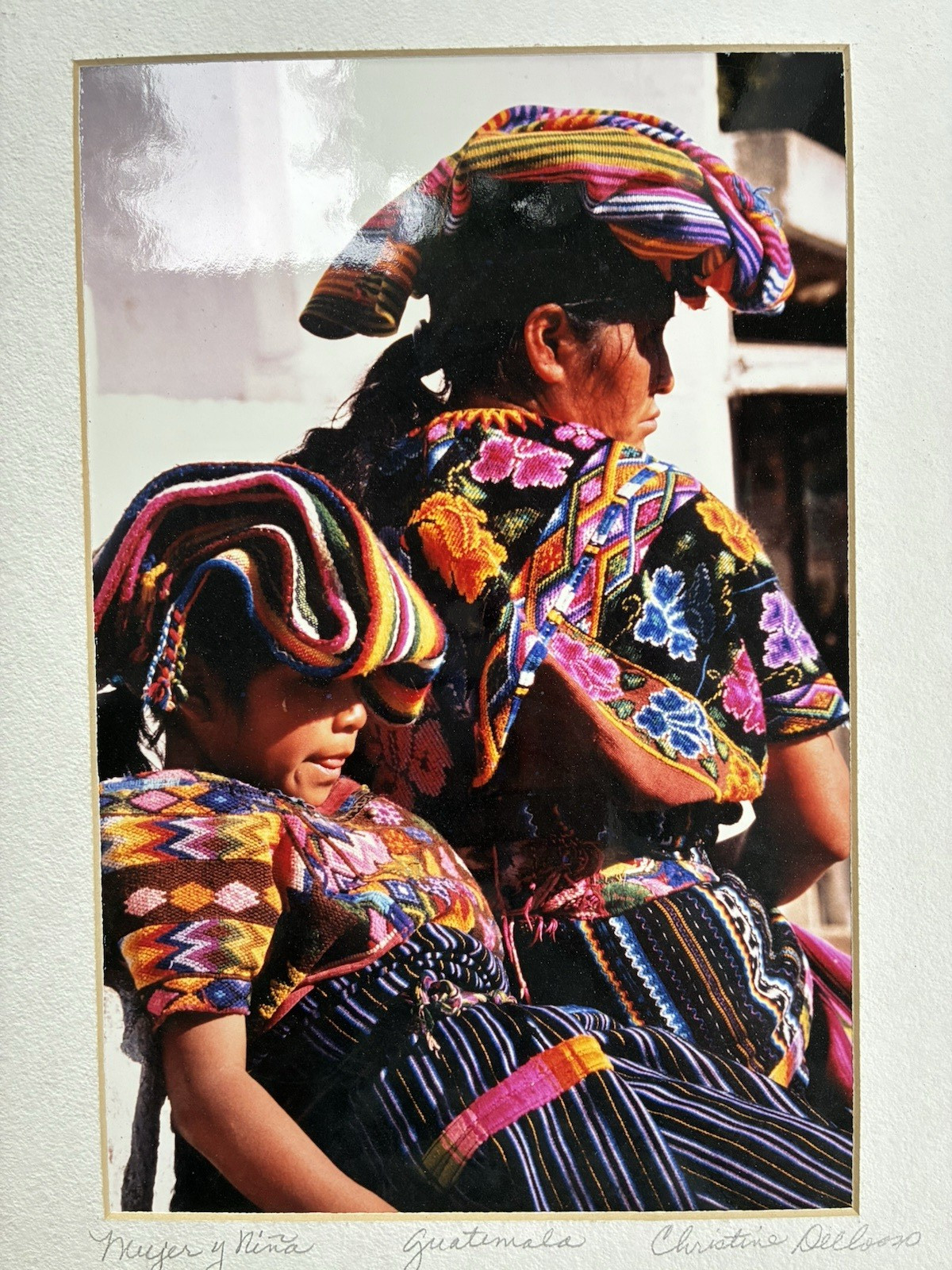 Christine Dellosso Art Photography Guatemala Travel Mujer y Nina 12 x 16 Matted