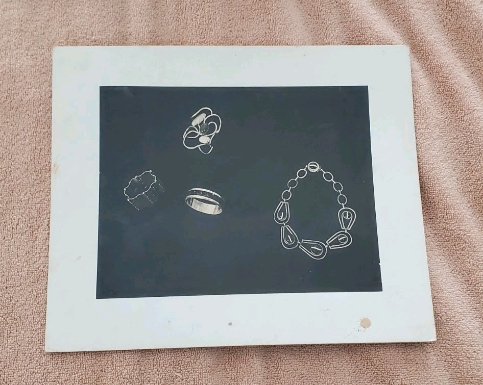 Rare Original 7″ X 9″ Modern US Jewelry Silver Gelatin Photo By MOMA 1953