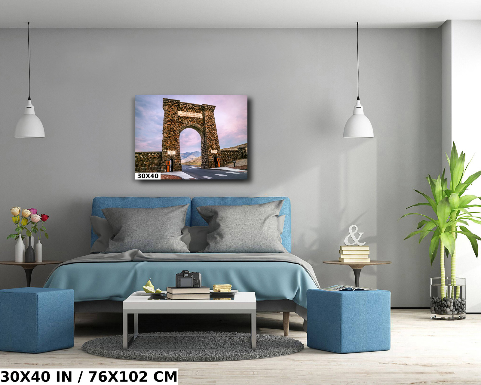 Arch of Adventure: Roosevelt Arch at Yellowstone Wall Art Montana