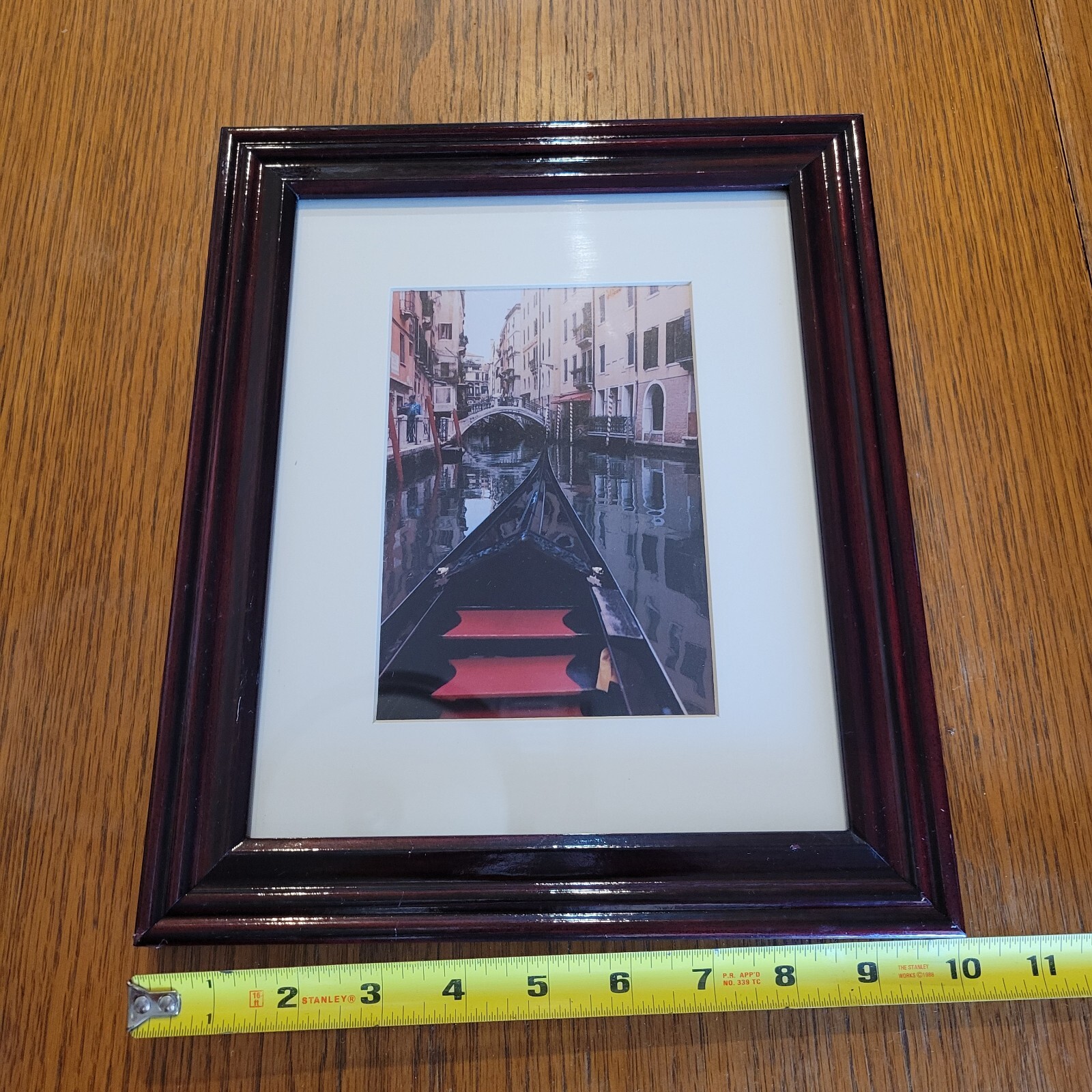 Black Cherry Framed Venice Photo Art 12″x10″