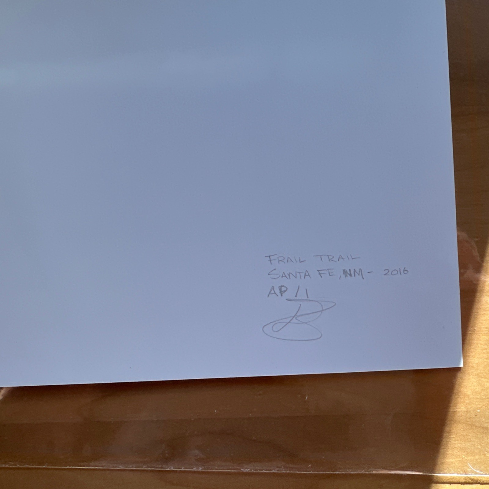 Frail Trail — Signed Archival Photograph, Santa Fe NM (2016), 11×14