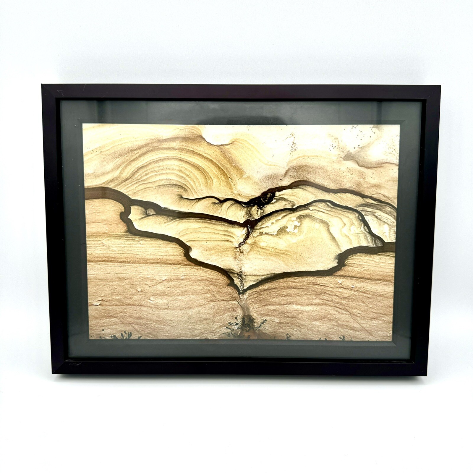 Art Photograph Stone Landscape Matte Frame 12 1/4″ x 9 1/4″ Lapidary Stonescape