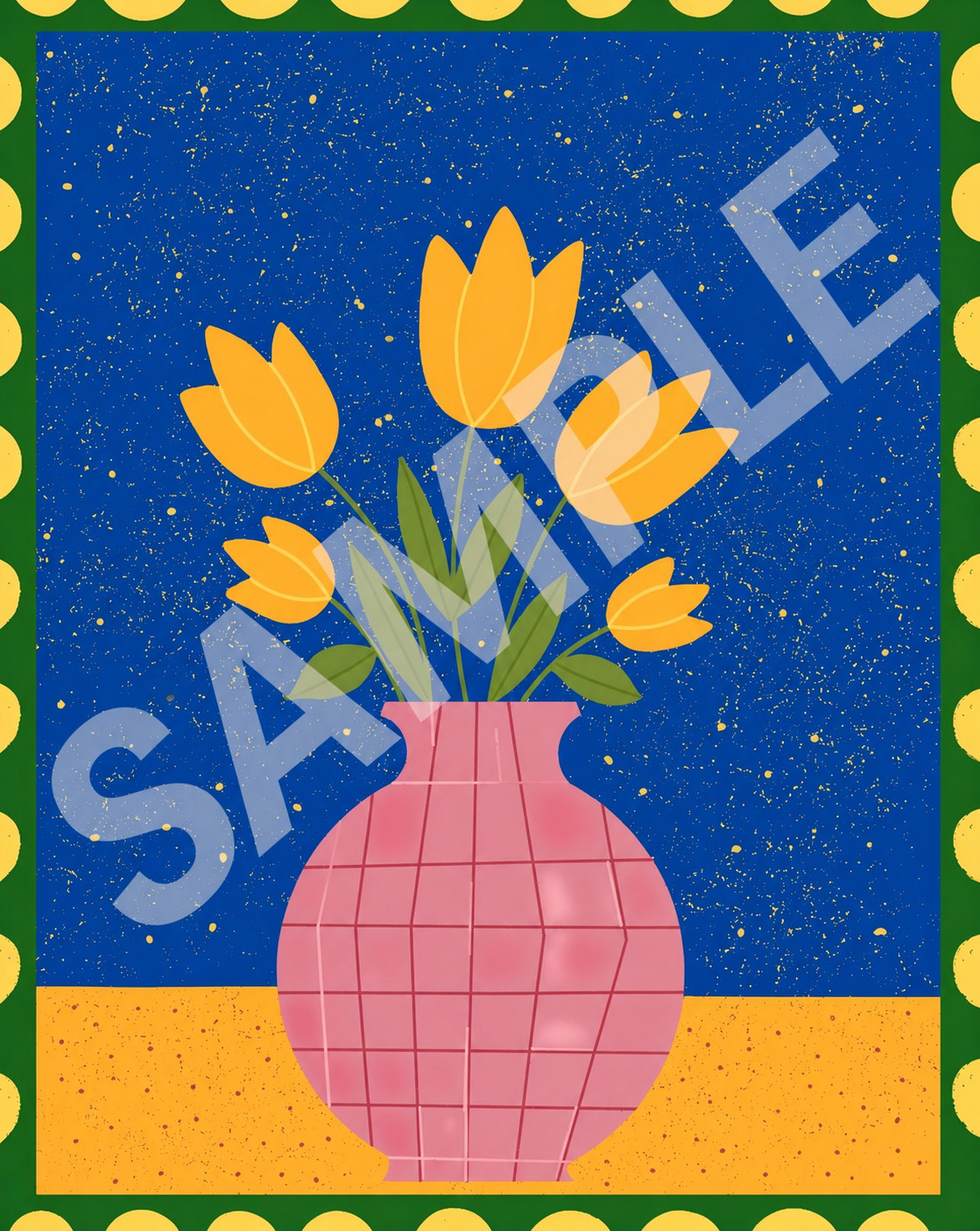 Tulips in Bloom Postcard Printable Digital Download