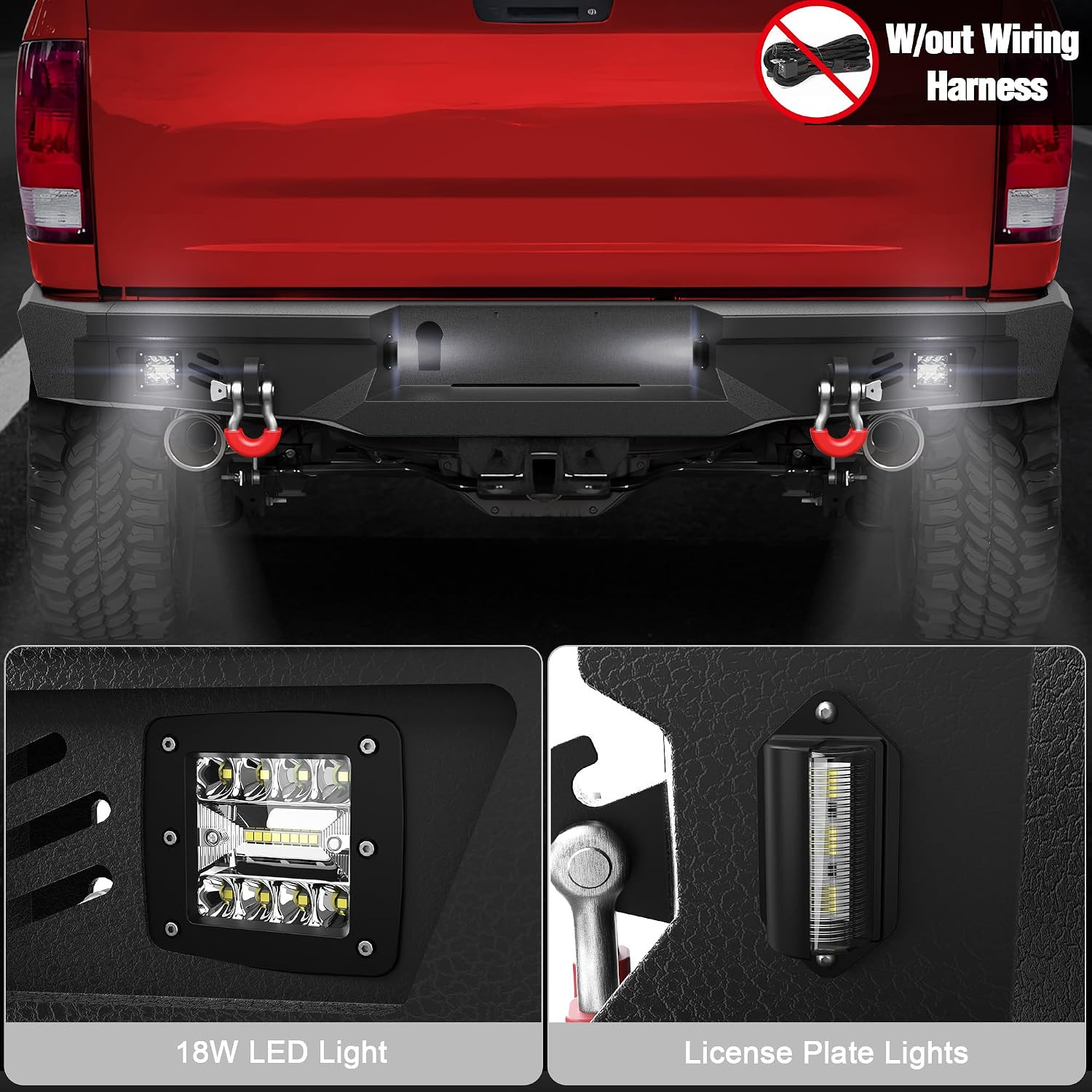 Rear Bumper for 2009-2018 Ram 1500 & 2019-2025 Ram 1500 Classic | Steel Bumper W