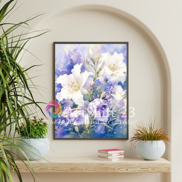 Printable Wall Art Abstract Gold Black Digital Download Home Decor Ai-Flower