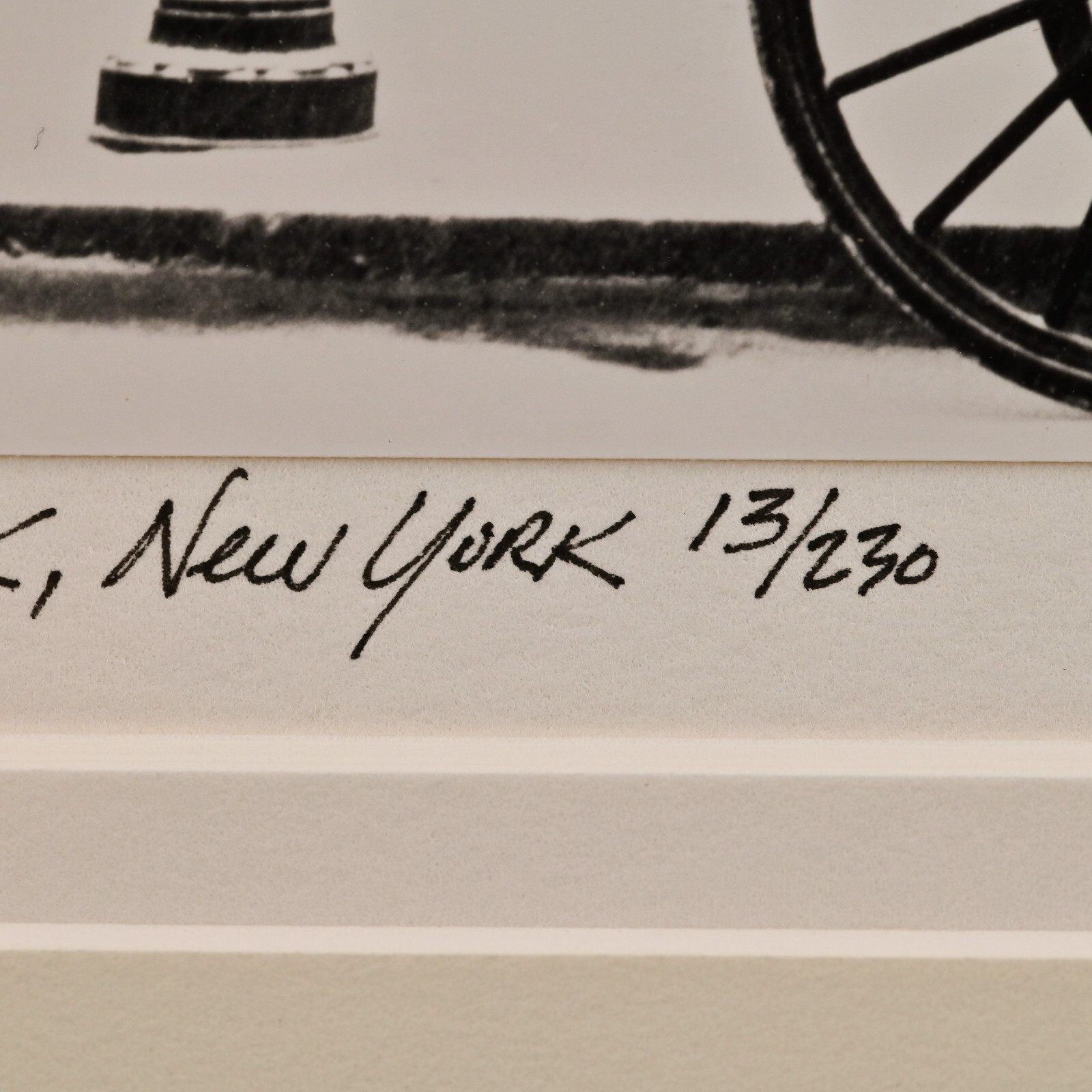 RICHARD CALVO Original Vintage Signed Central Park NY Horse Carriage Photograph