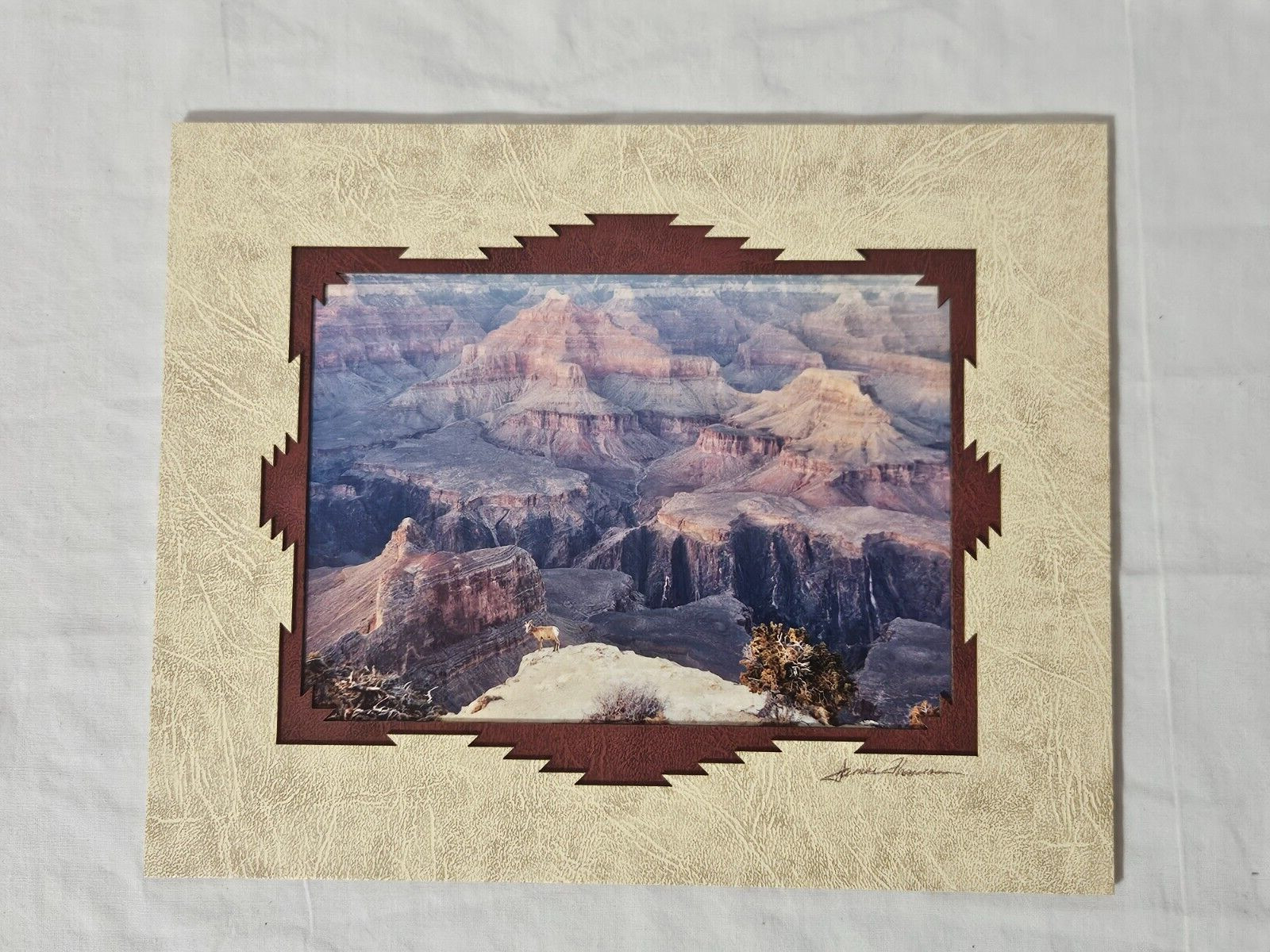 Grand Canyon Matted Photograph. Powell Point, South Rim. James Thomson. Arizona.