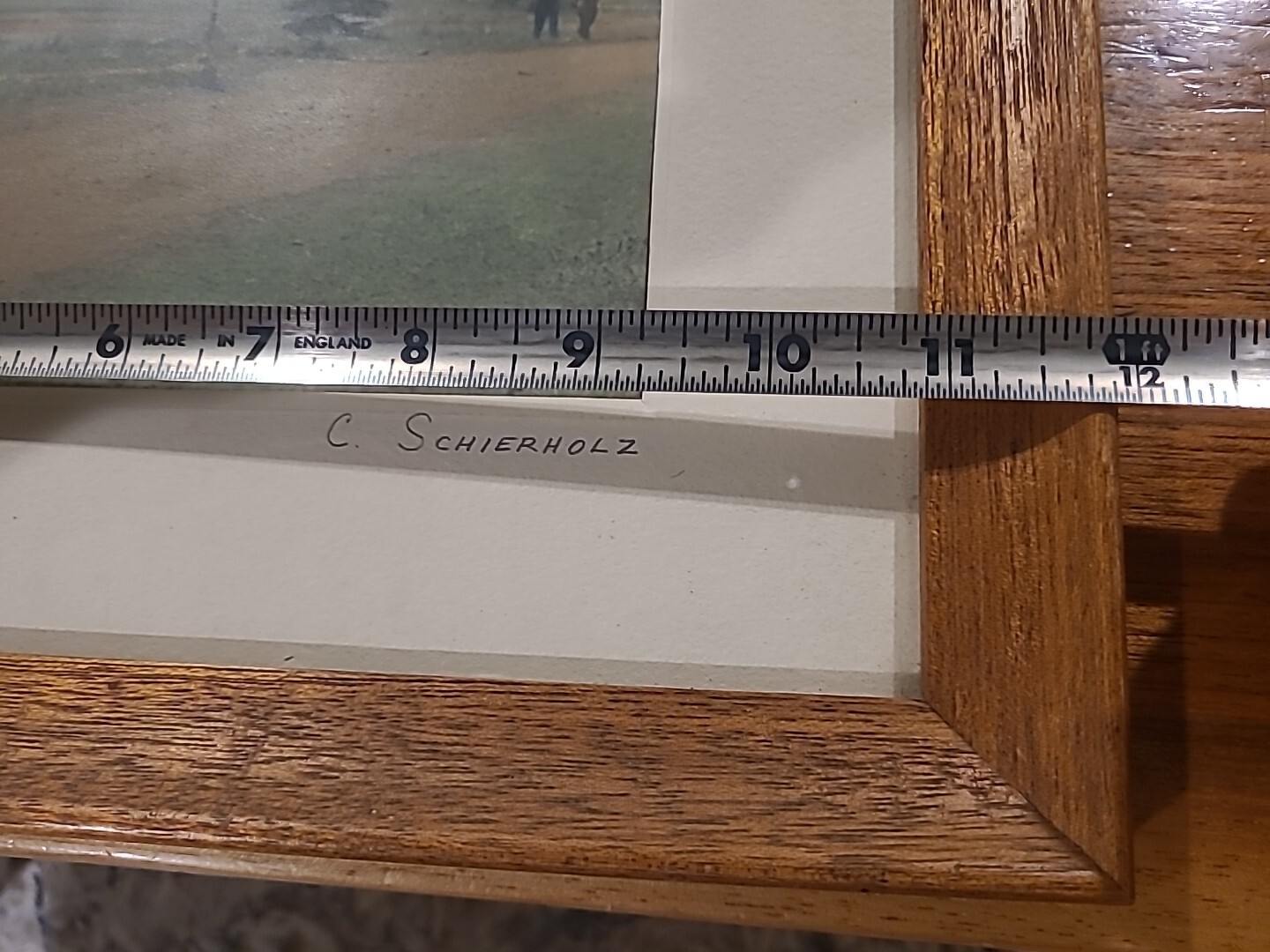 Antique Tinted Photo Framed CANADIAN TEEPEE Native American