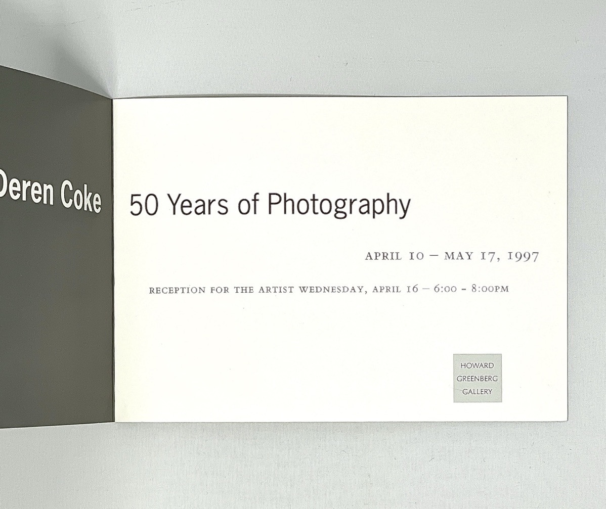 Van Deren Coke (1921-2004) Art Announcement Card – 50 Years of Photography 1997