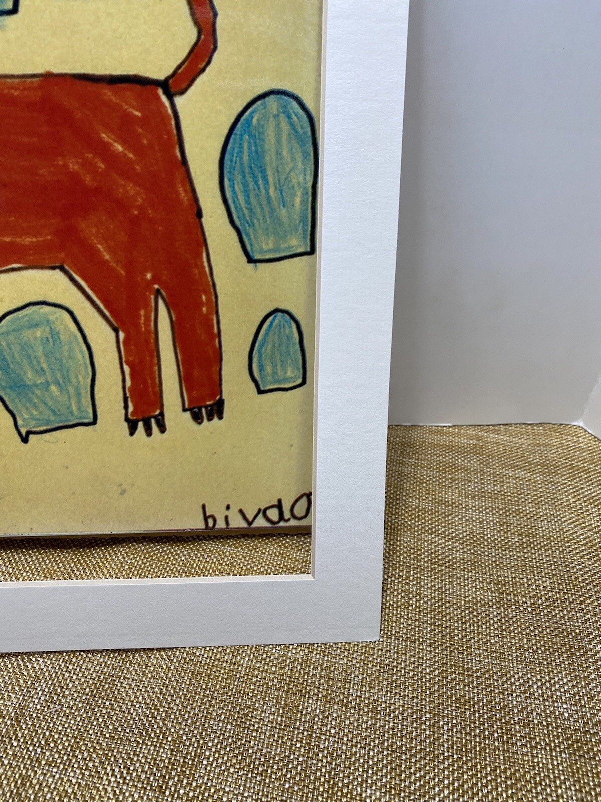 Photograph of Child’s Art – Lion – Artwork Matte Included – New
