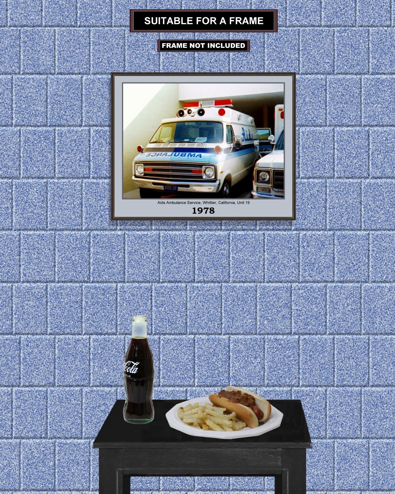 1970s Aids Ambulance Whittier California New 8×10 Unframed Photo VFRPBT_0001