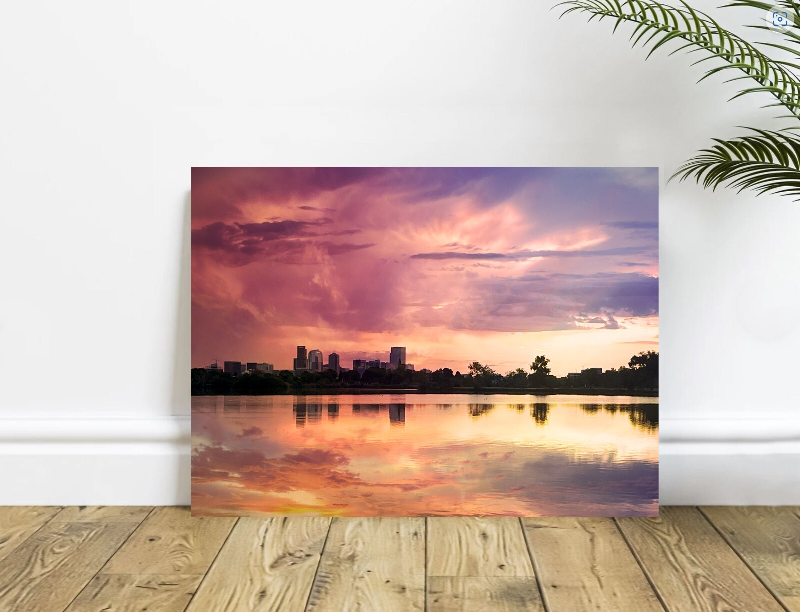 Colorado Denver Skyline Cityscape Sloans Lake Sunrise, Fine Art Photography,