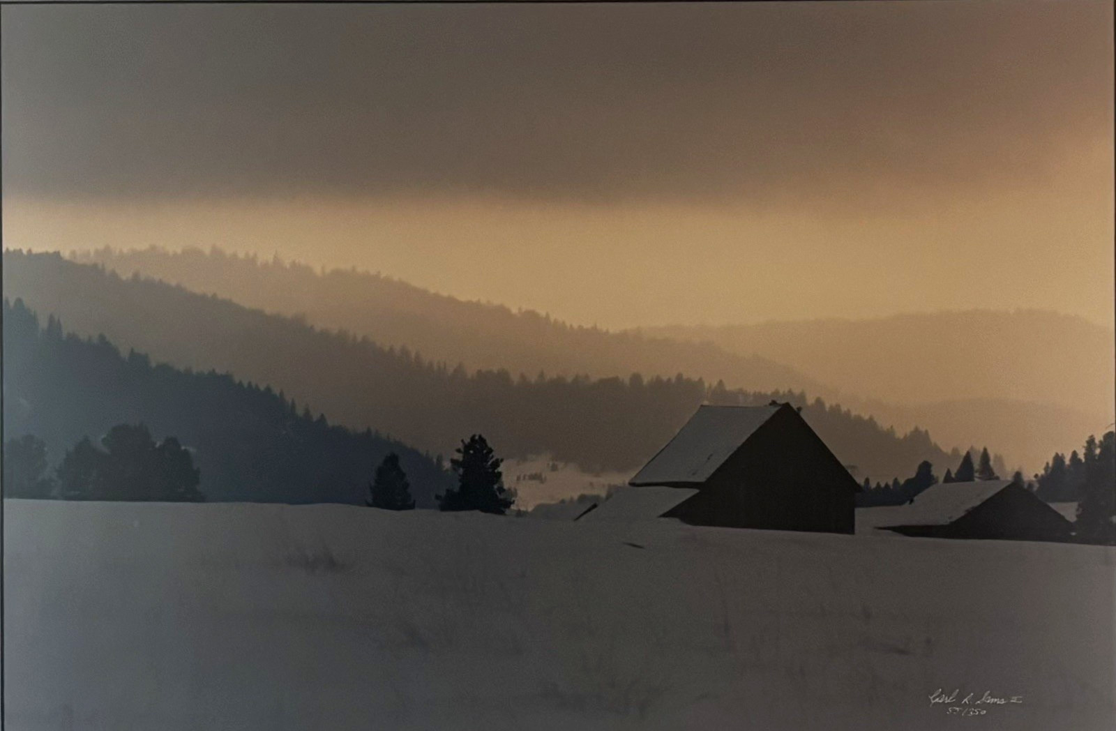 Carl R Sams II – Limited Edition – Signed – Winter Barn Mountain Photo 55/350