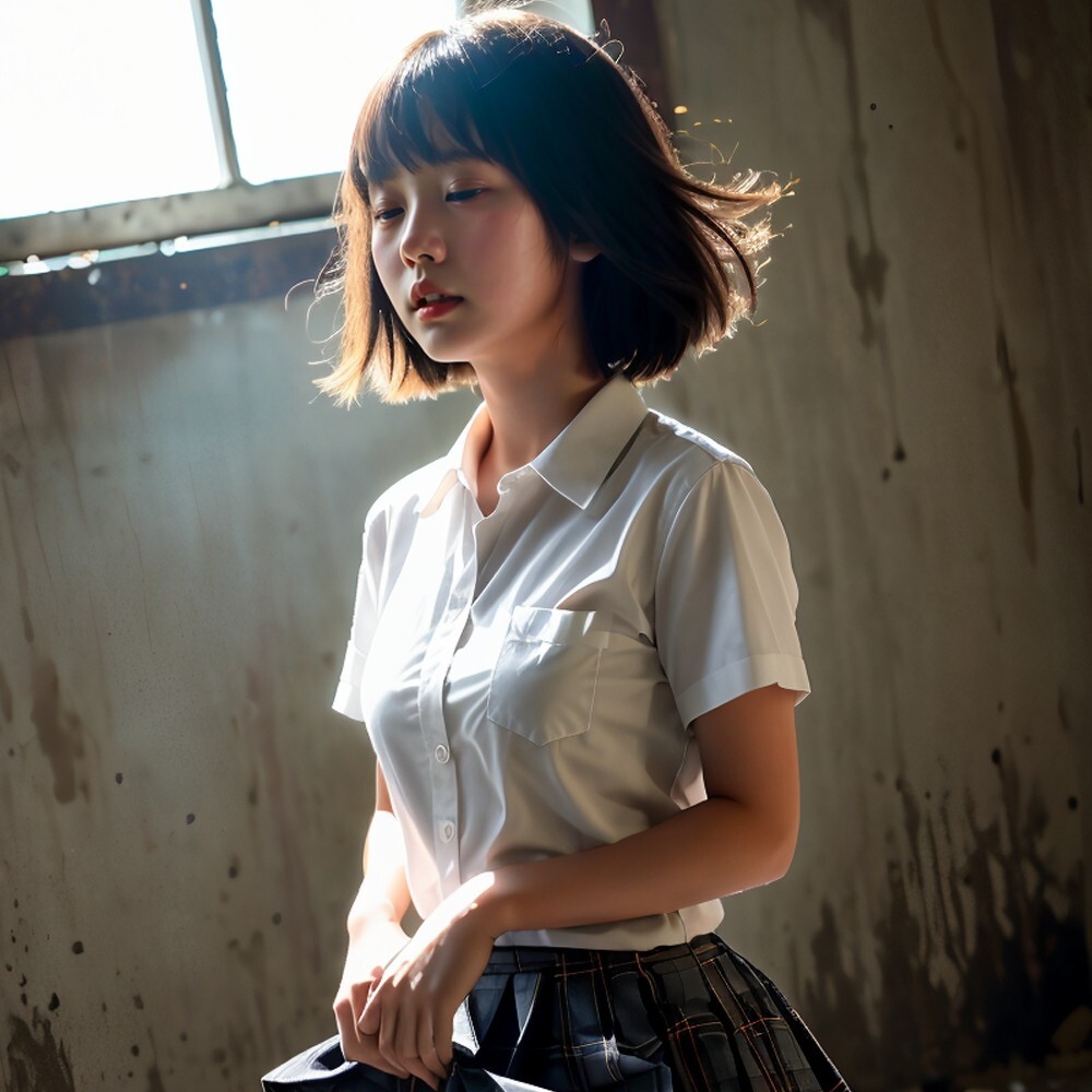 No nudity / AI Photo Art / asian cute girl (500 images digital download)
