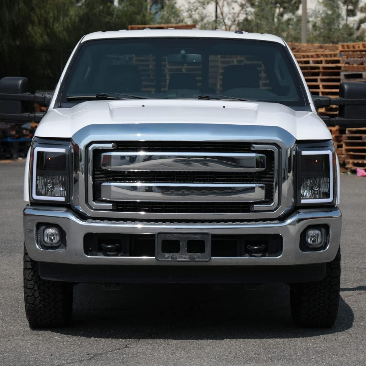 – Fits 2011-2016 Ford F250 F350 F450 F550 Super Duty Upgraded LED Tube Headlight