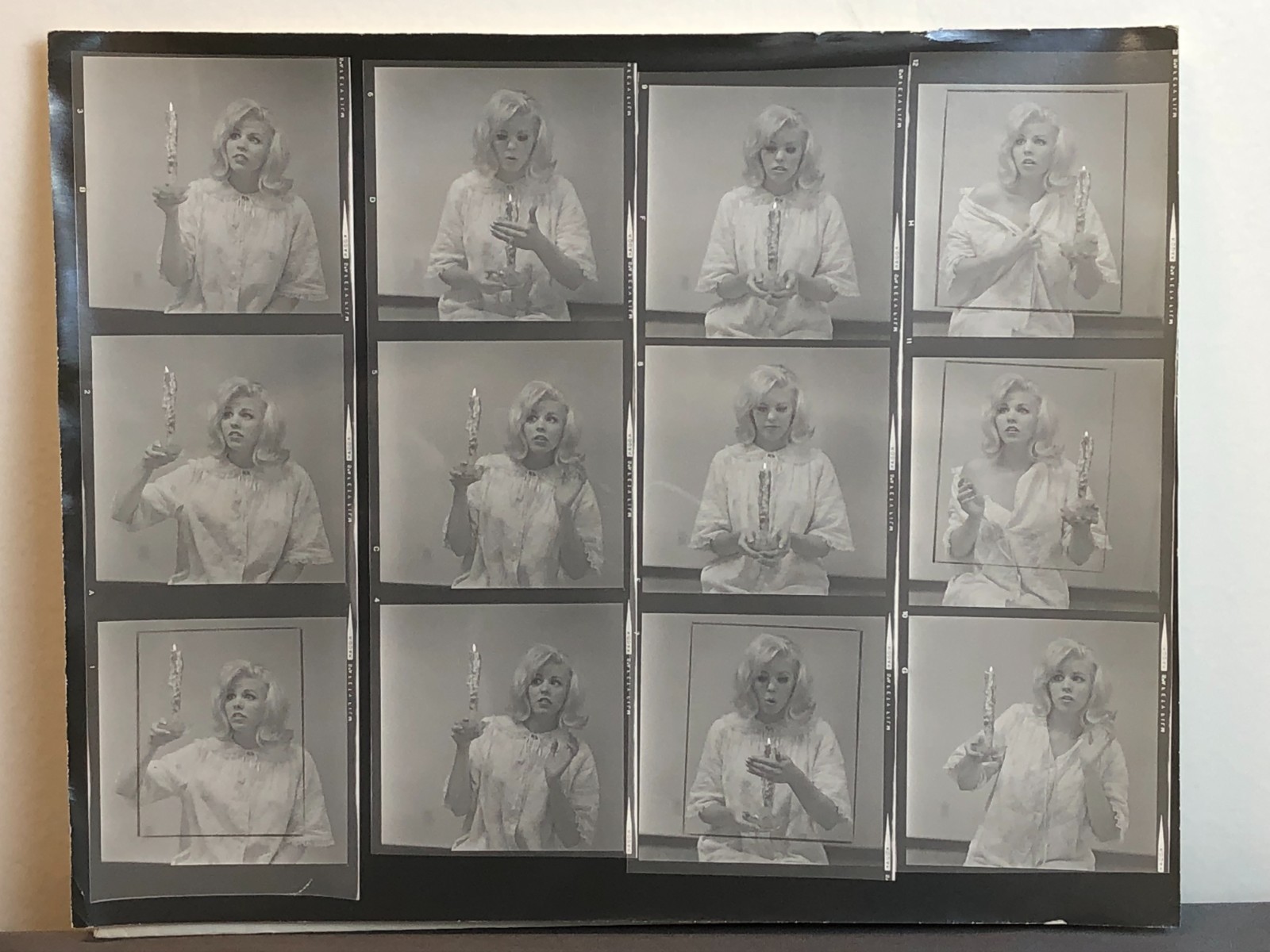 NEWLY FOUND Hendrickson PHOTO Contact Sheet Proof & Negatives MARILYN LOOK-ALIKE