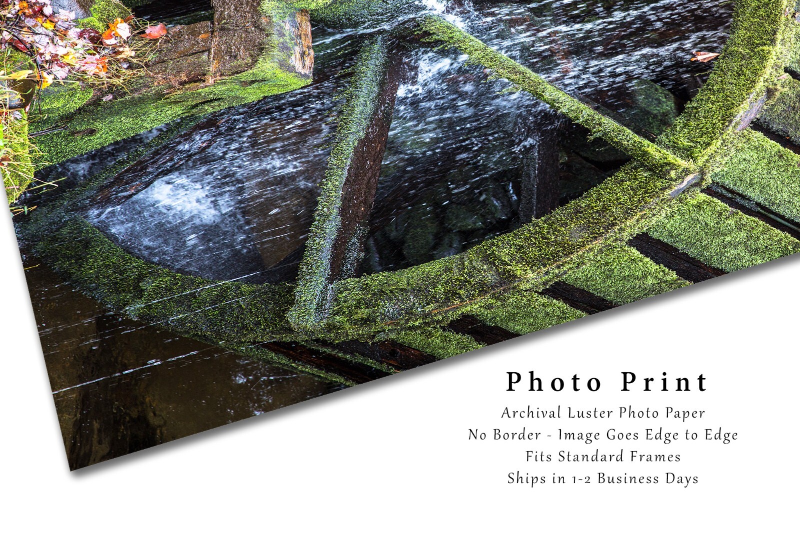 Country Photography Print – Picture of Old Mill Wheel in Great Smoky Mountains