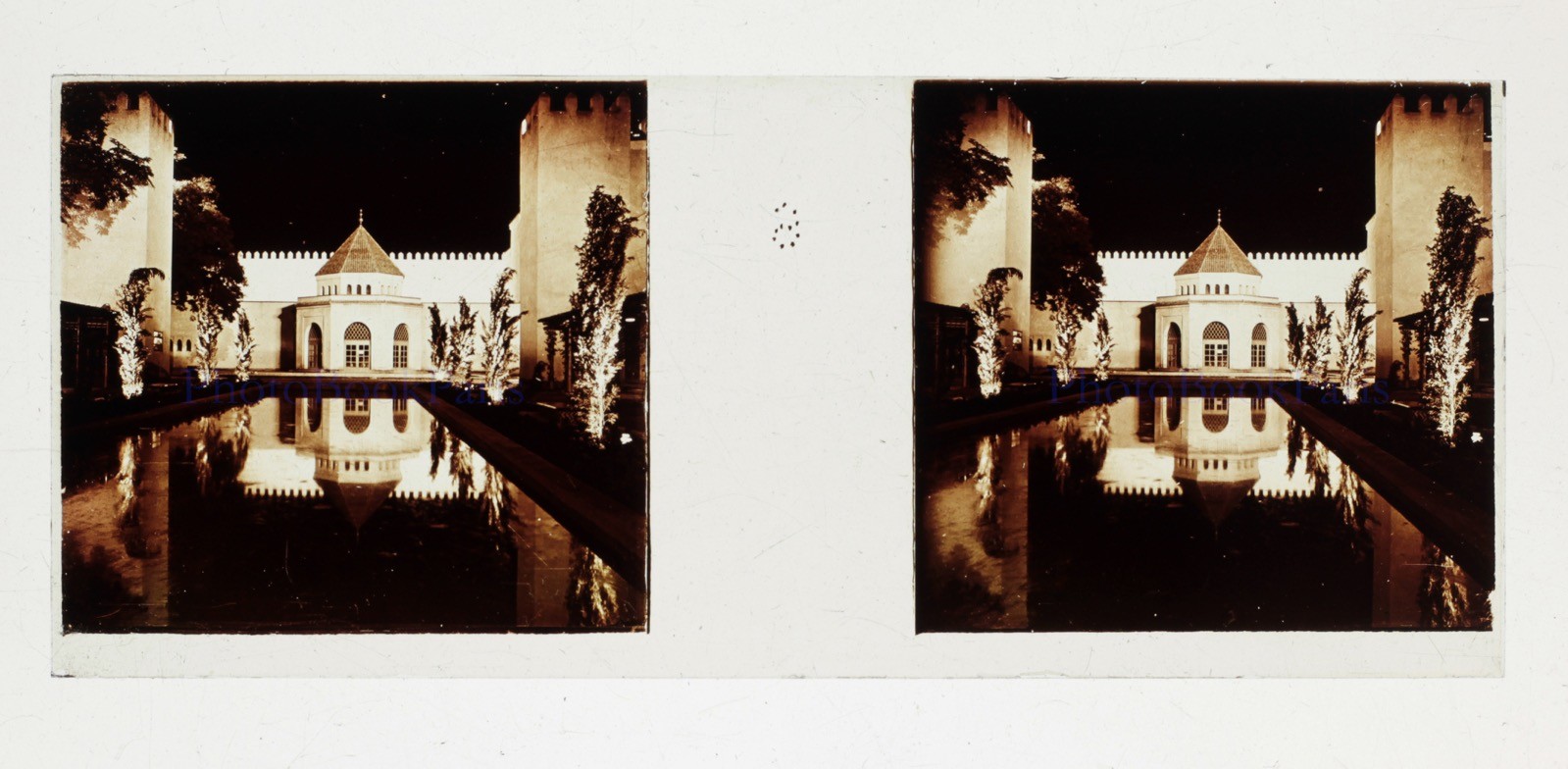 Colonial Exhibition Paris 1931 Palais Du Maroc Photo Stereo Plate