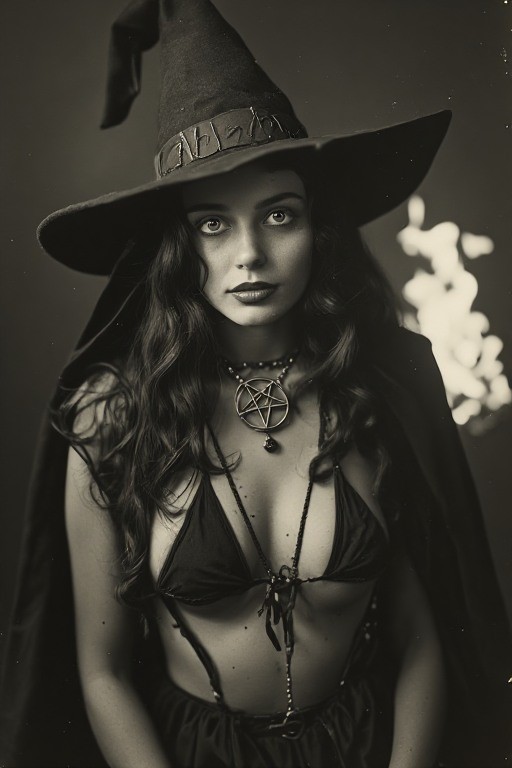 5 ~ 4X6 Glossy WOMEN Fine Art ‘ WITCH ‘ Photo FANTASY Set ! 2013590119