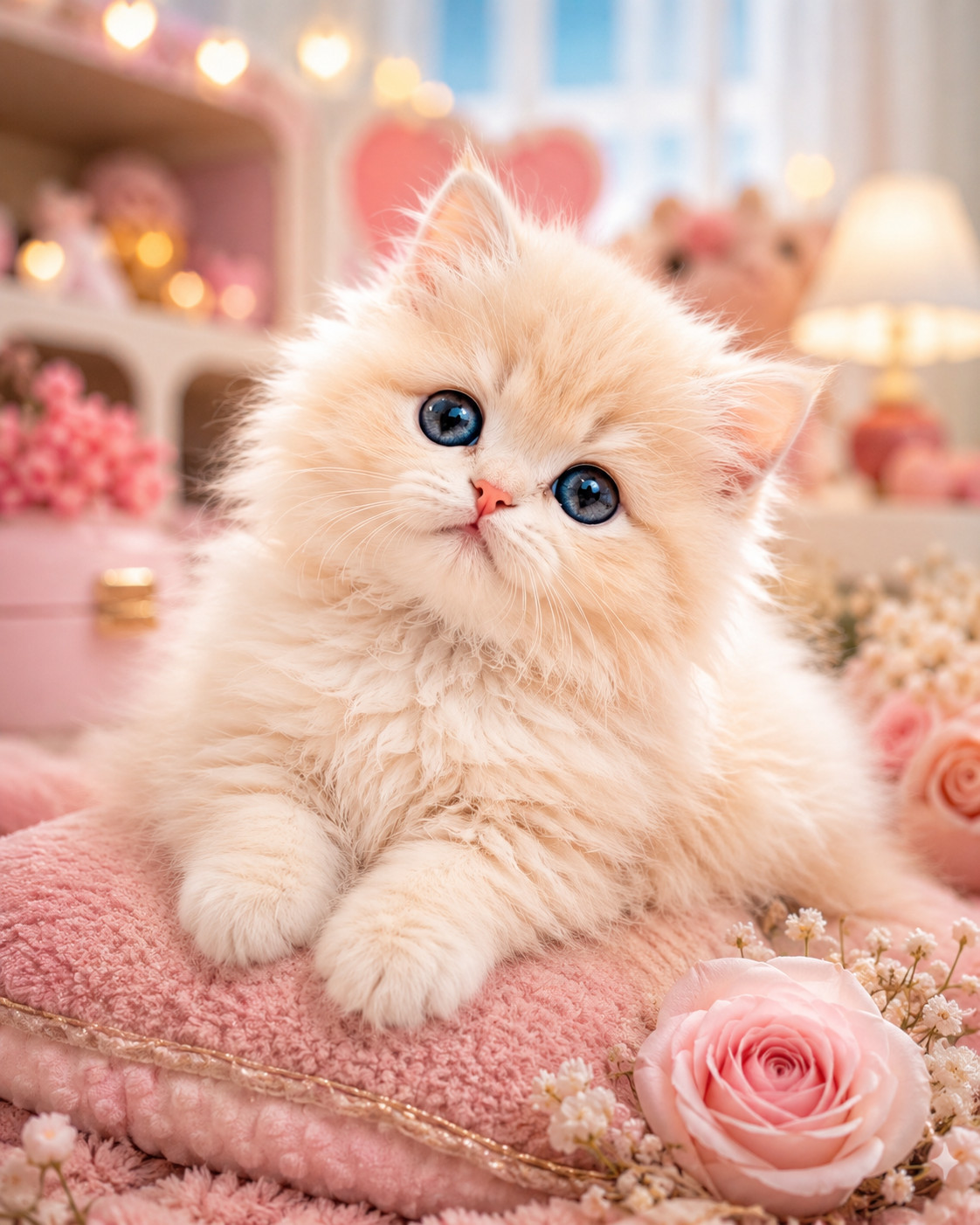 Super Cute Kitty Cat Digital Image Picture Photo Wallpaper Desktop AI Art 2012