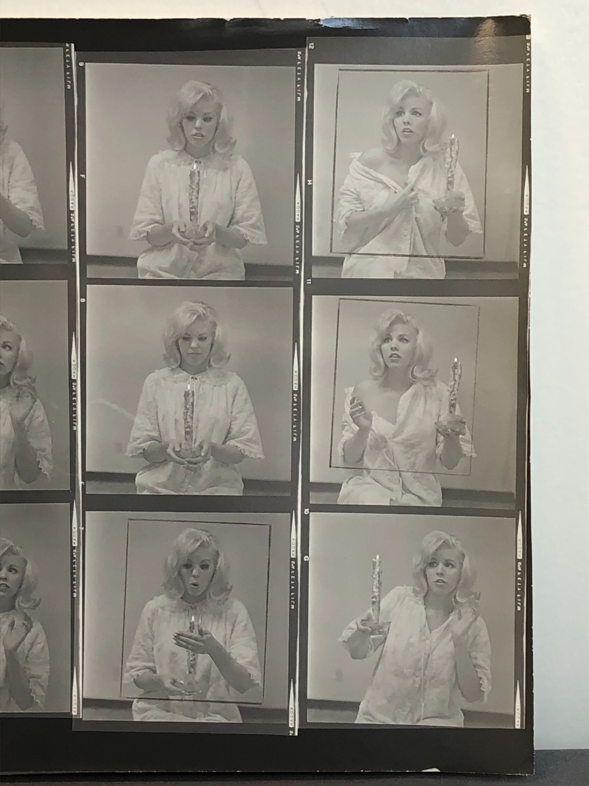 NEWLY FOUND Hendrickson PHOTO Contact Sheet Proof & Negatives MARILYN LOOK-ALIKE