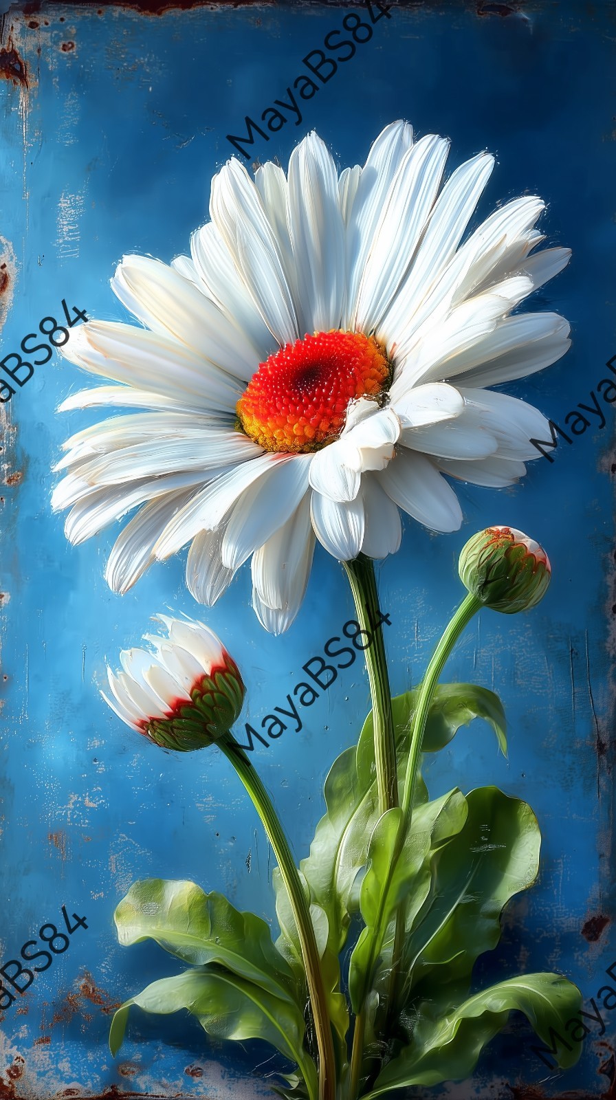 5 Flowers – Digital Image Picture Phone Background AI Art, 5 images