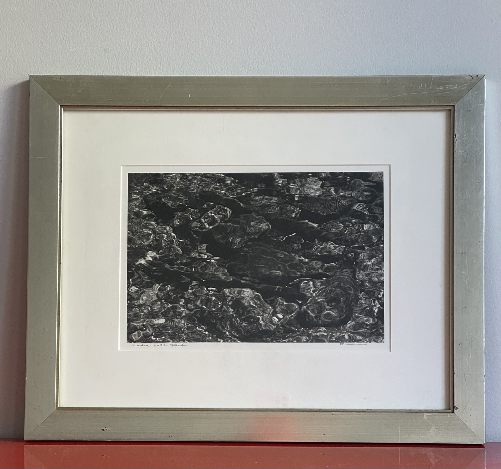 Original Fine Art Photograph ACADIA Nat’l Park MAINE Abstract B&W Signed Framed