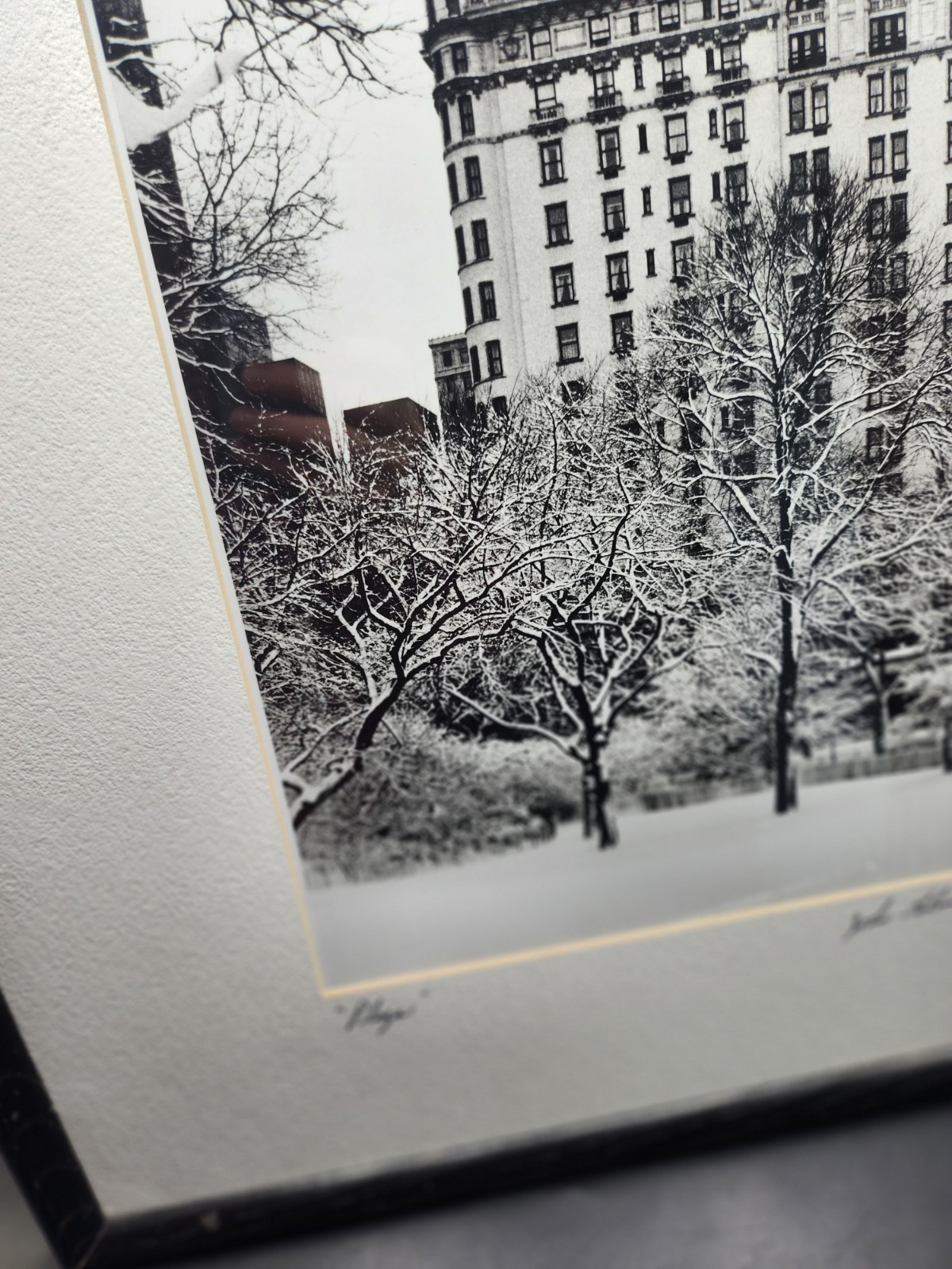 Vintage “Plaza” Hotel New York City Winter Photograph. Signed