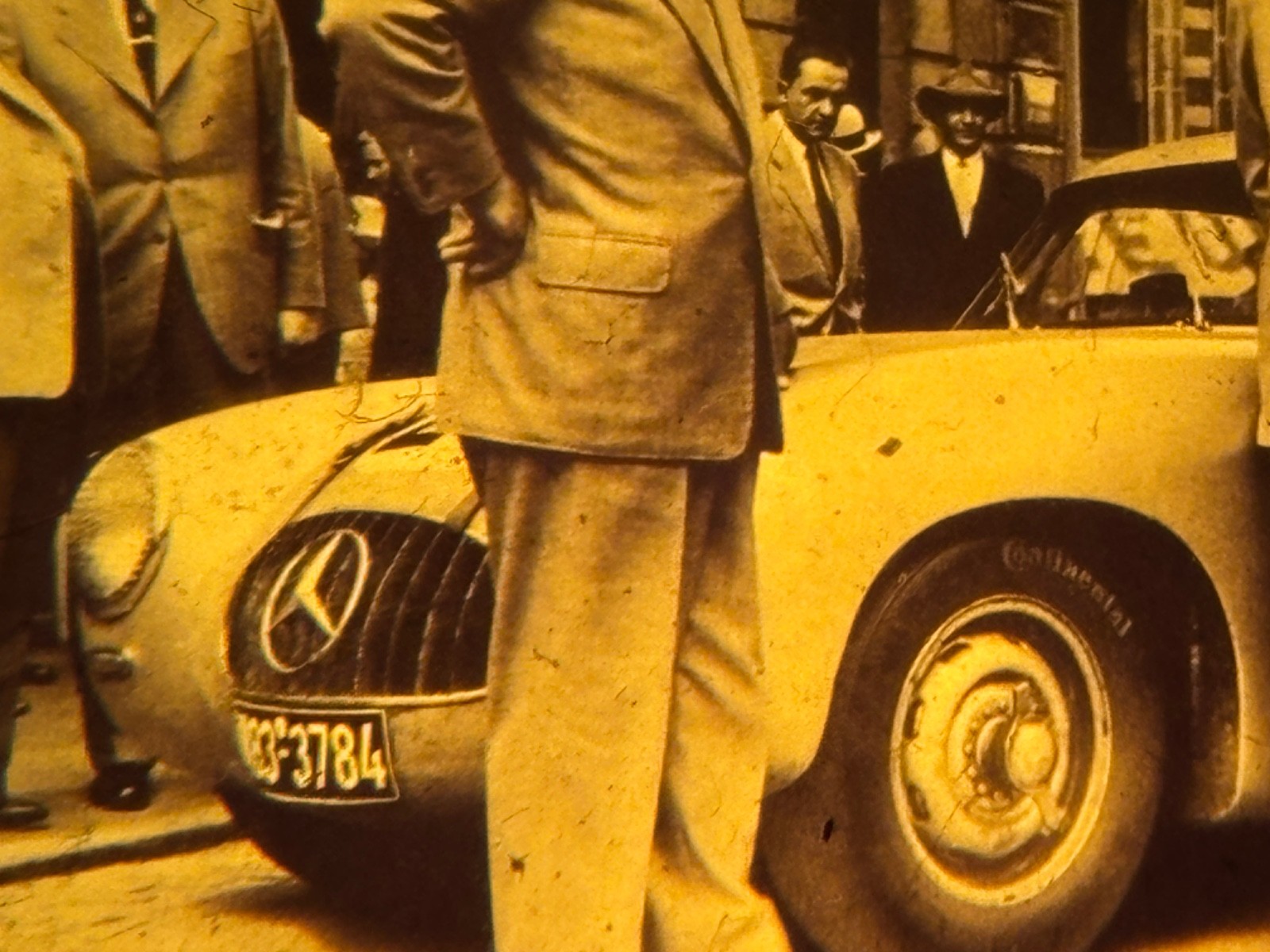 36x24mm Photo Slide Positive – Hans Klenk Racing Car 1950s Mercedes 300 SL