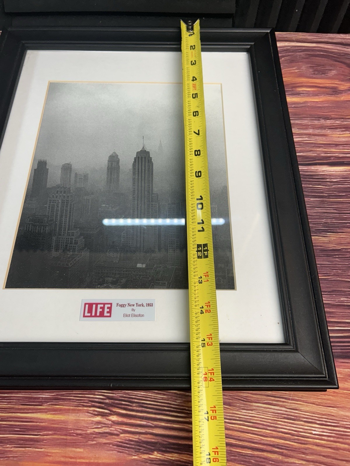 Life Magazine Foggy New York 1933 Eliot Elisofon Framed Photo Print NYC Empire