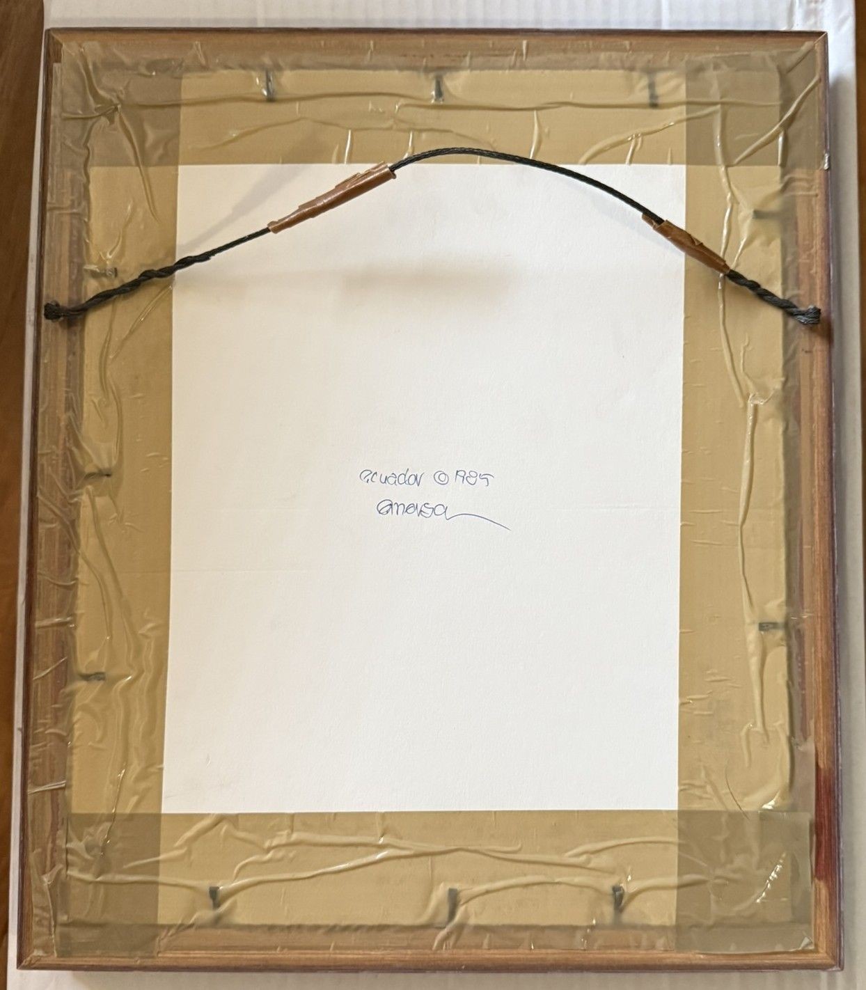Photograph, framed/matted of Indigenous girl in Ecuador, signed Emerson 21/150