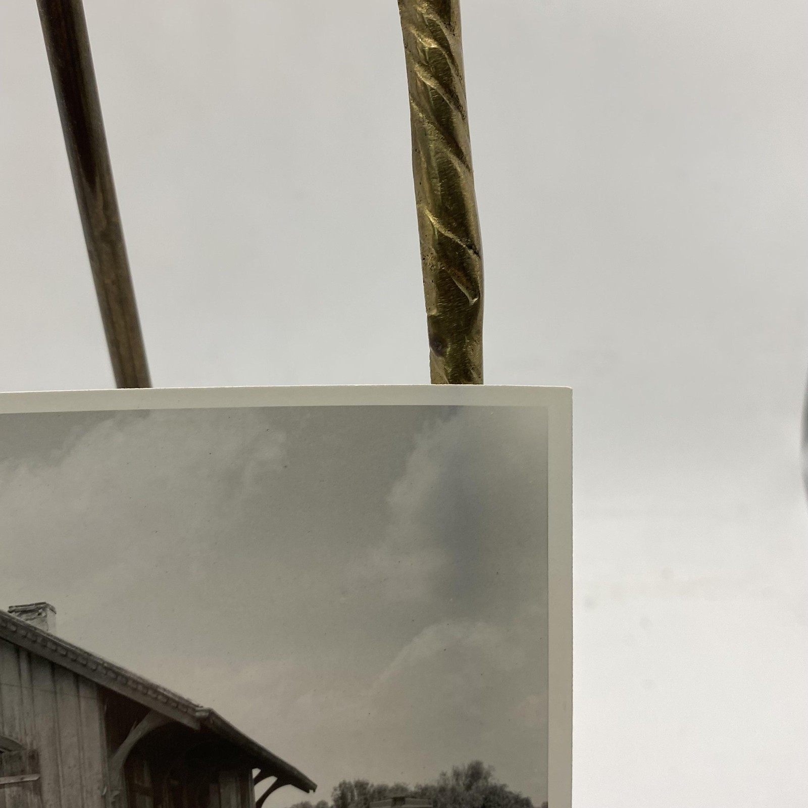 Abandoned Railroad Station Depot 4×5 Black White Glossy Photograph Original