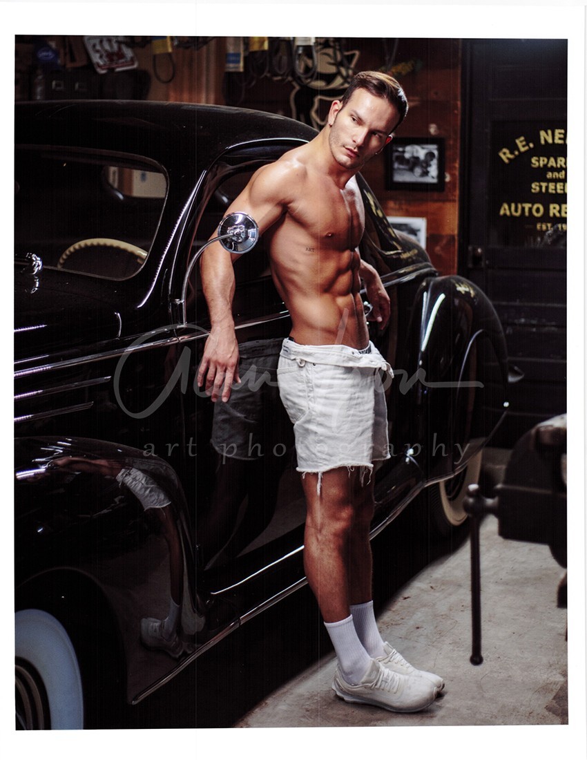 11 X 8.5 Alan Lyon Original Male Photo gay interest (15) Marcellus vintage car