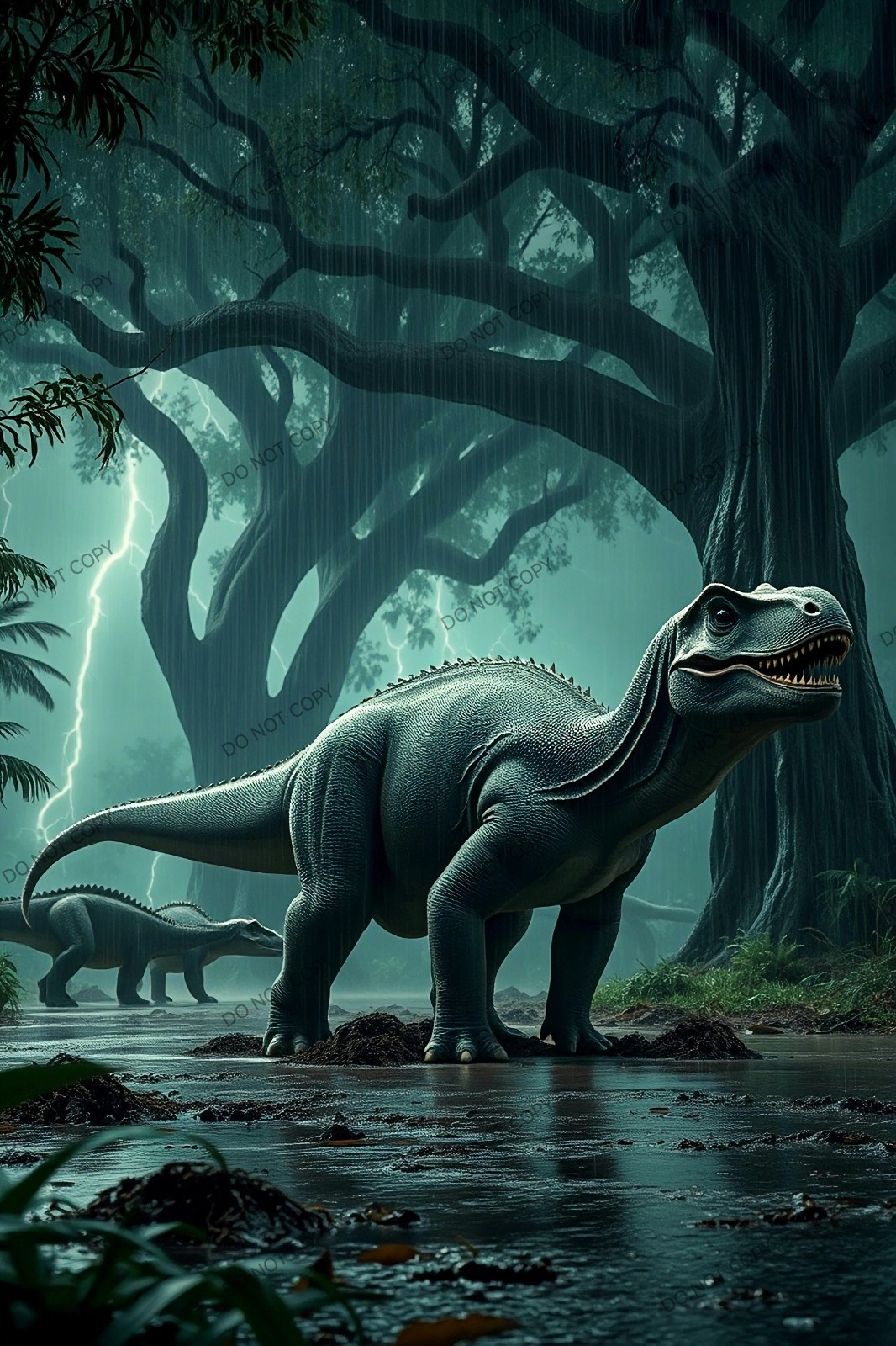 Digital Image Picture Photo Wallpaper Background Desktop Dinosaur 4 Print AI Art