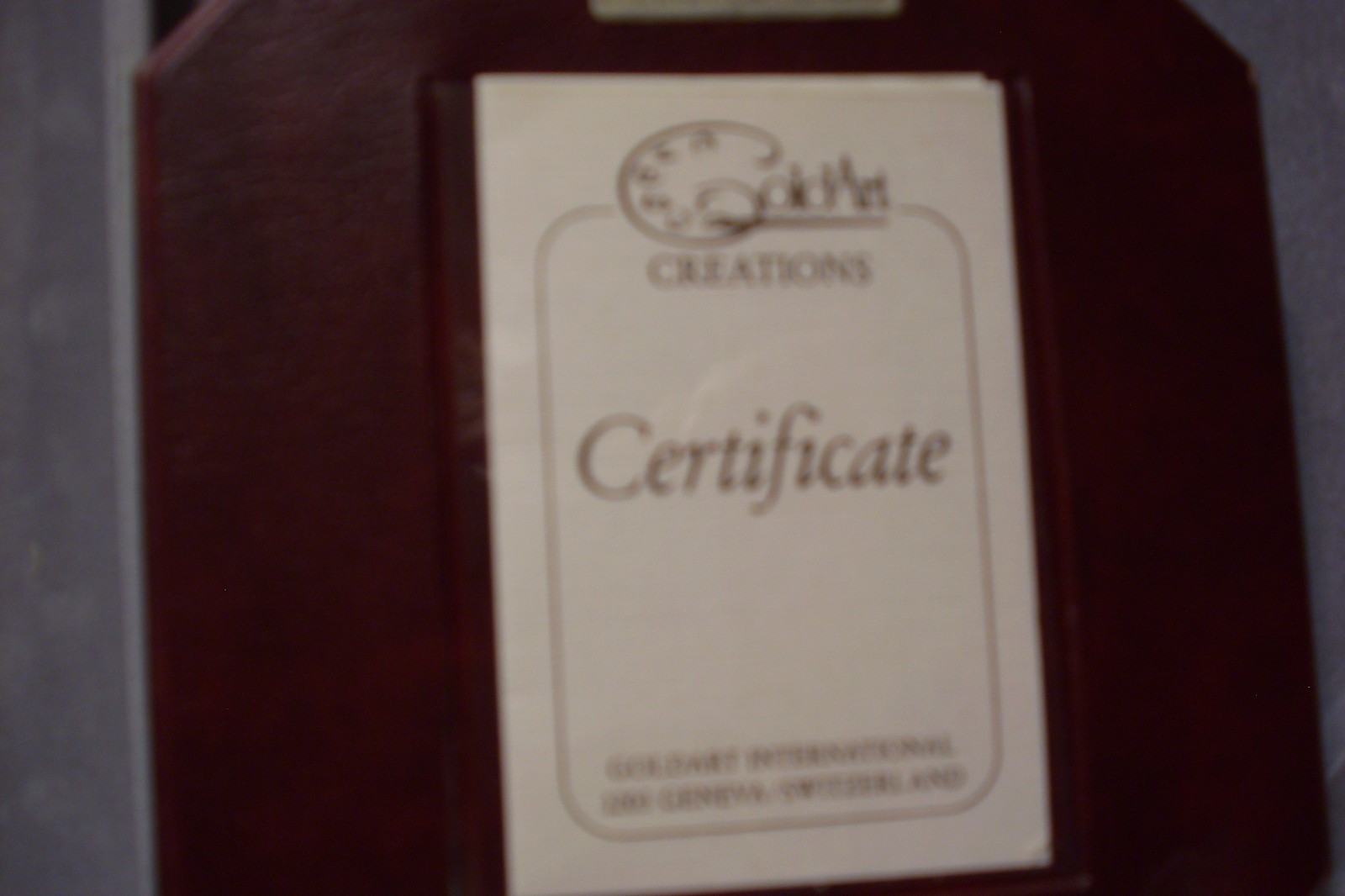 Gold Art – MINIATURES (2) BIRDS BY ALICE & ERNANDEZ, W/CERTIFICATES –