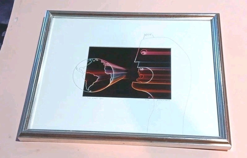 POP ART LITHO 1988 Signed Ltd Edition #7/50 Outsider Cartoon Art by PIETERSEN