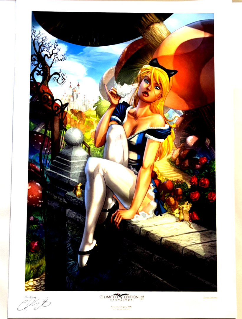 ALICE IN WONDERLAND EHNOT EXCLUSIVE LIMITED EDITION ART PRINT NM+