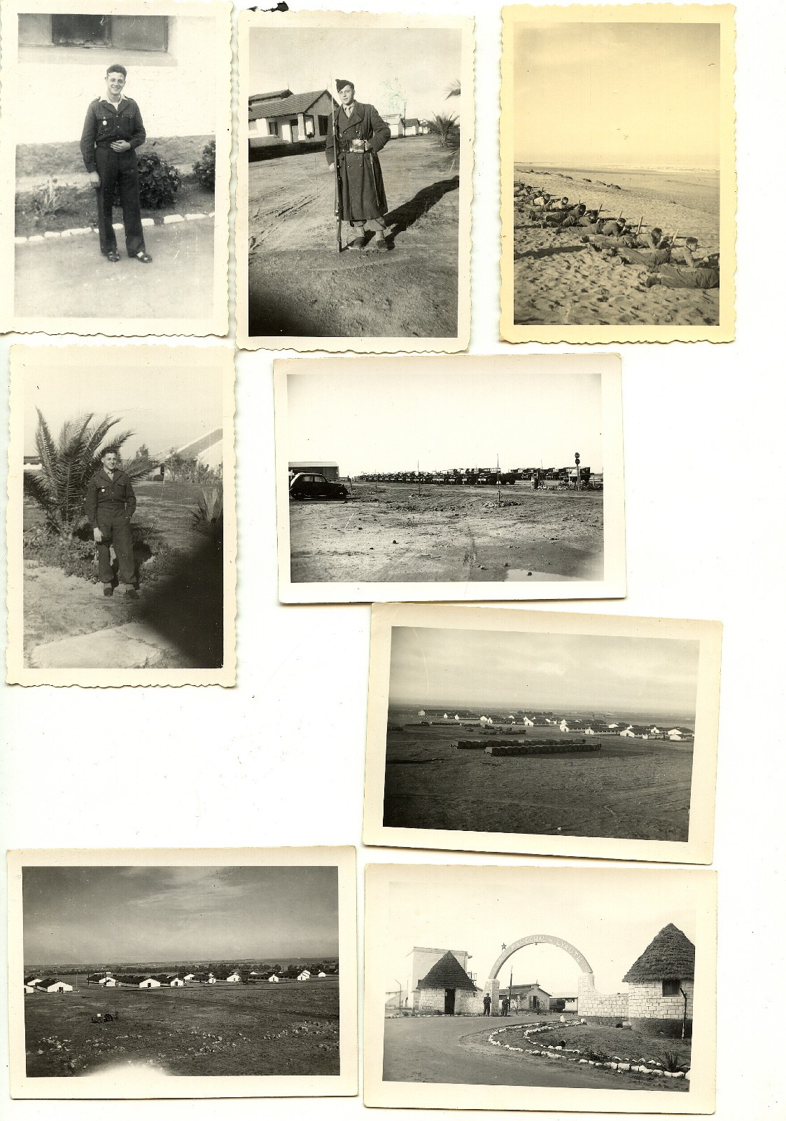 J.homme Militaire Maroc Aïm El Hanouda Lot 24 Old Photos, 1940/50, Original Print